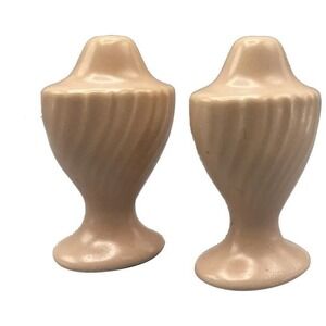 VIntage 1940s Franciscan Coronado Coral Beige Salt‎ Pepper Shakers